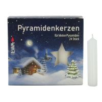 Pyramidenkerzen klein 14/74 weiß 24er