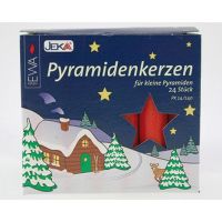 Pyramidenkerzen klein 14/74 rot 24er