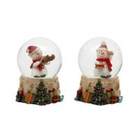 Polyresin Schneekugel 'singender SM'