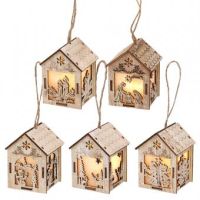 Holz Laterne mit Anhänger