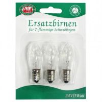 3er Spitzkerzen-Blister 34 V / 3 Watt