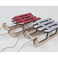 Holzschlitten 15x7x5cm