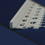PVC-Abschlussprofil mit Gewebe 3 mm